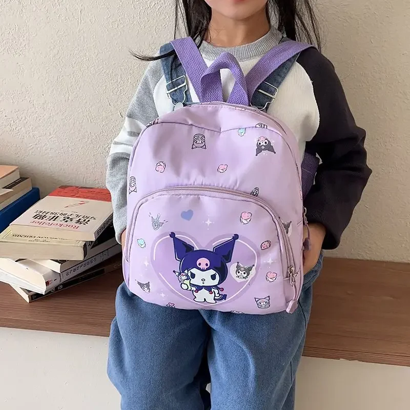 

Рюкзак для малышей Hello Kitty Melody Kuromi для детей, школьная сумка, мини-размер, нейлоновая ткань, Kawaii, модный тренд