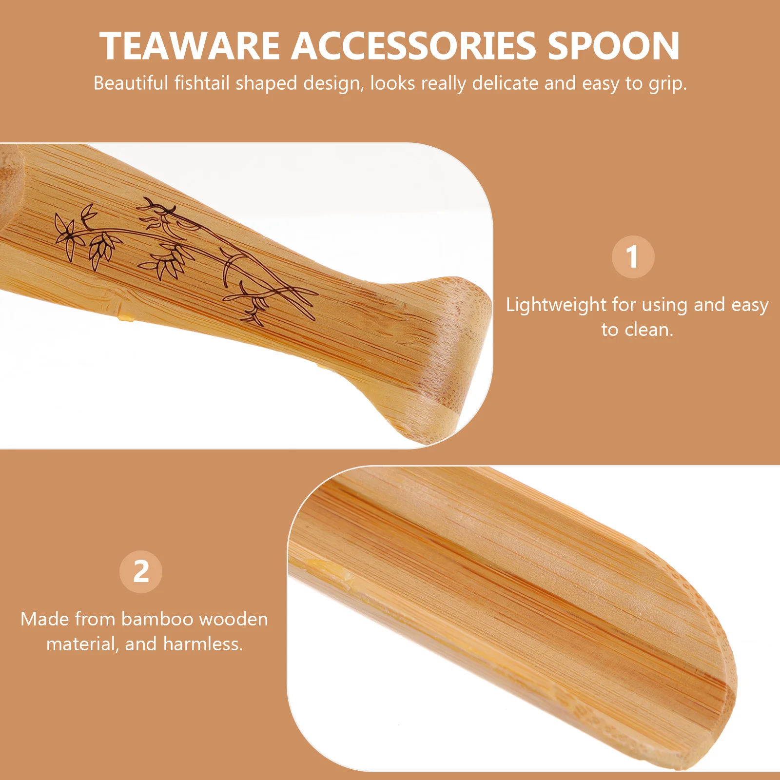 

Bamboo Tea Spoon Wooden Scoop Eco Friendly Coffee Matcha Scoop for Loose Leaf Tea Bath Salts Nuts Teaware Accessories