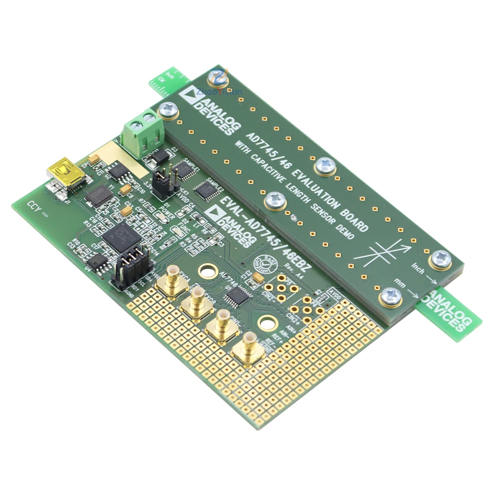 For EVAL-AD7746EBZ USB Powered AD7746 Evaluation Kit With PC Software Single Differential Capacitance Measurement