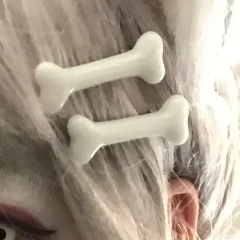 1/6pcs Y2K Lovely Bone Hairpins Women Sweet Gril Funny Vivid Dog Bones Headwear Barrettes Hair Band Side Clip Accessories