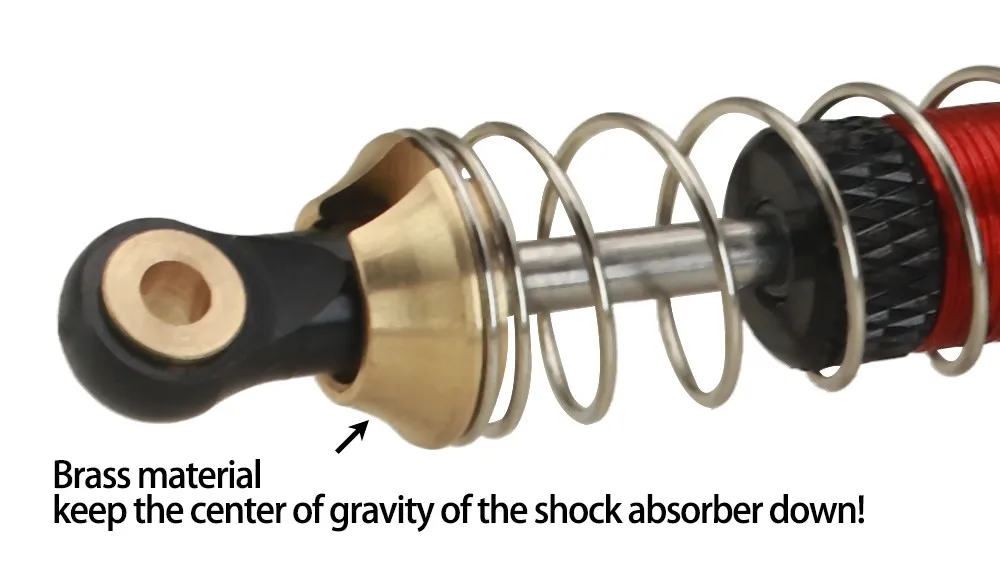 Amortyzator olejowy z gwintem 53mm Ajrc do amortyzatora 1/18 gąsienica Rc Traxxas 1/18 Trx4m Defender/Bronco Upgrade