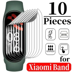 5/10 STKS Hydrogel Film voor Xiaomi Band 9 Zachte TPU Volledige Dekking Screen Protector HD Clear Anti-kras Films voor Xiaomi Band 9