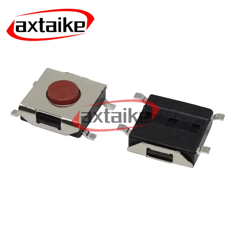 

50PCS 6×6mm/6.2×6.2mm SMD Tactile Switch - 2.5/3.1/3.4/3.7/5.0mm Travel 4Pin/5Pin Red Push Button for PCB/Electronics/DIY