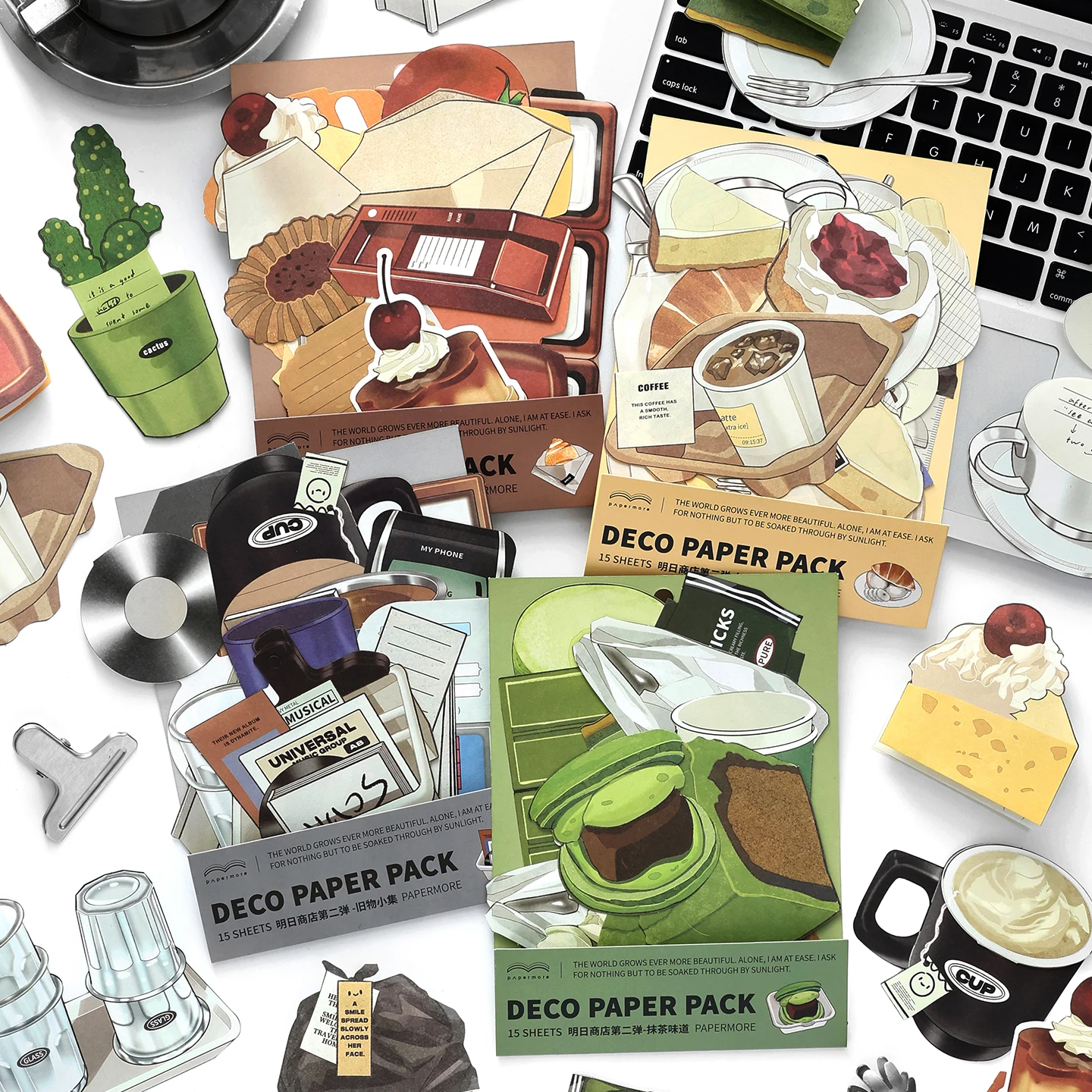 15pcs Tomorrow Store 2.0 Series Retro Ins Life Small Items Message Memo Material Pack DIY Handmade Scrapbook Decoration