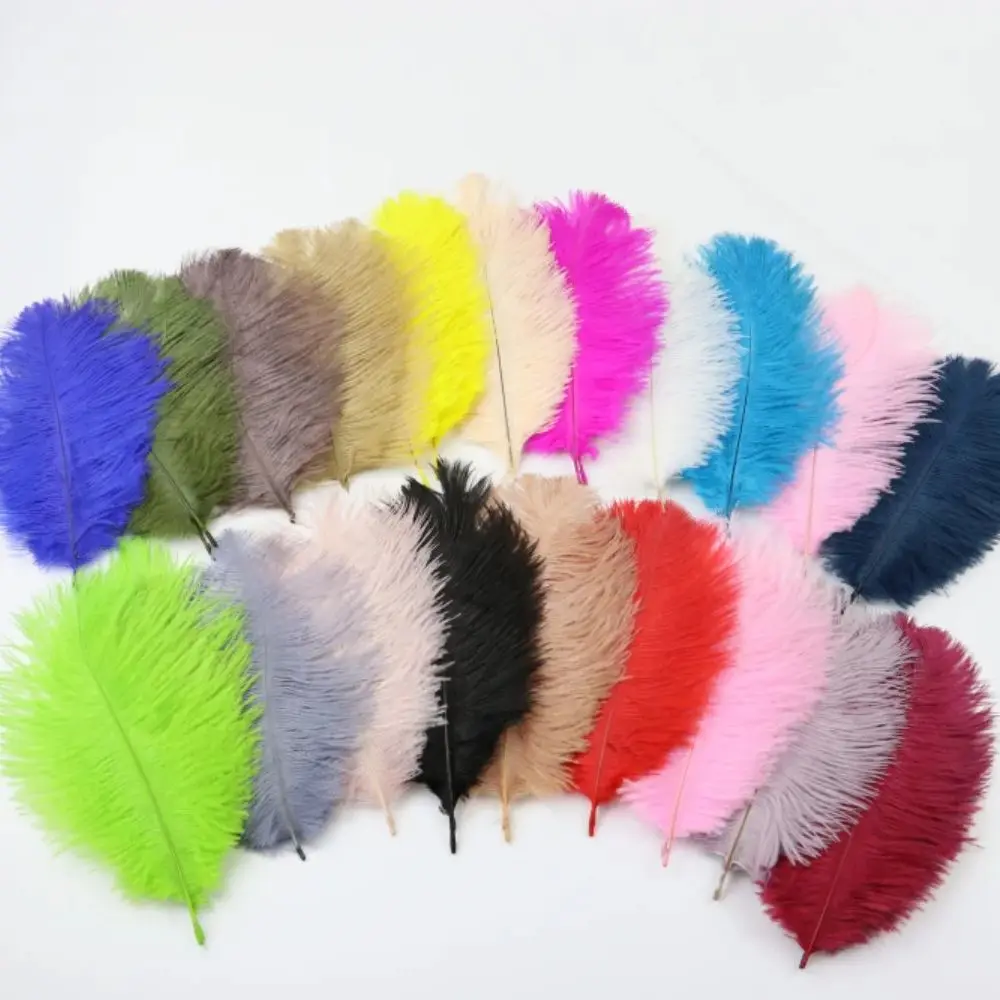 10Pcs/Lot Black Real Ostrich Feathers for Crafts Natural Wedding Party Decoration Ostrich Table Centerpieces Plumas Decor