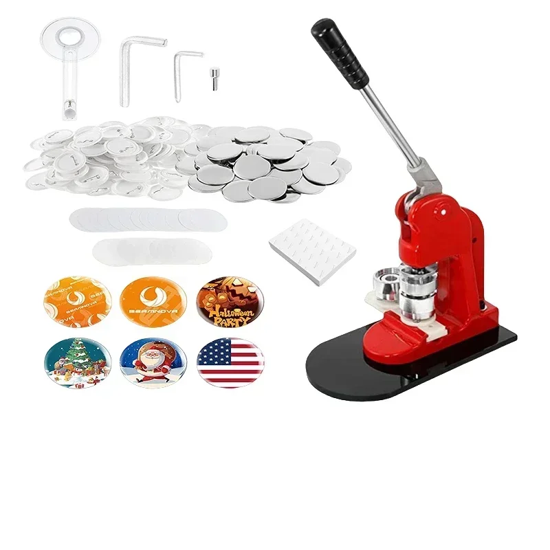 Red badge making machine small electric children's DIY badge badge machine making card pressing machine