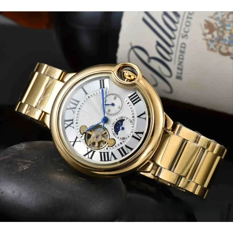 Skeleton Blue Balloon Series Fully Automatic Mechanical Movement Men’s Luxury and Noble Watch Automatic Watch Men  Luxury Watch