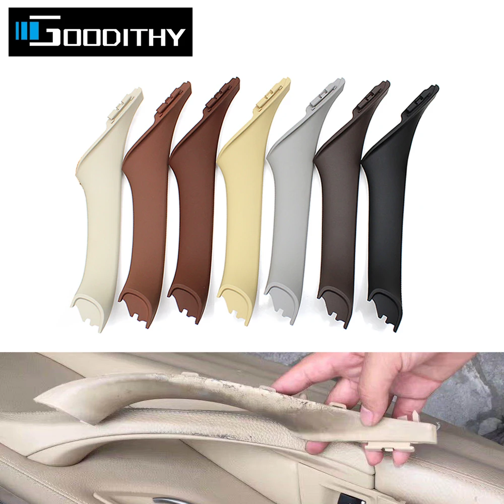 Beige Black Interior Car Left Right Handles Passenger Door Inner Panel Pull Trim Cover For BMW 5 Series F10 F11 520 523 525 528