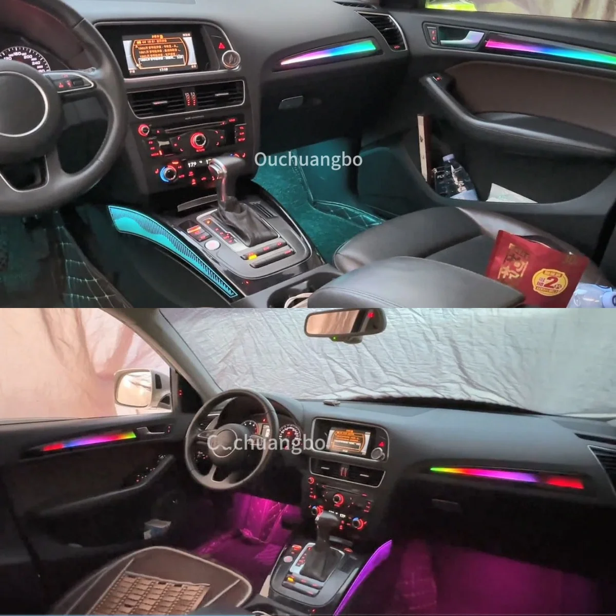 Gialulimn LED Ambient Light for Q5 2010-2017 Atmosphere Environmental Mood Light Lamp Interior Trim Kit Decorative Lighting