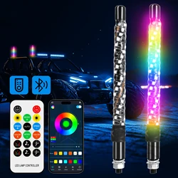 2PCS 1FT LED Whip Lights Remote Control Flagpole Antenna Whips for UTV ATV Off Road Truck Sand Buggy Dune RZR