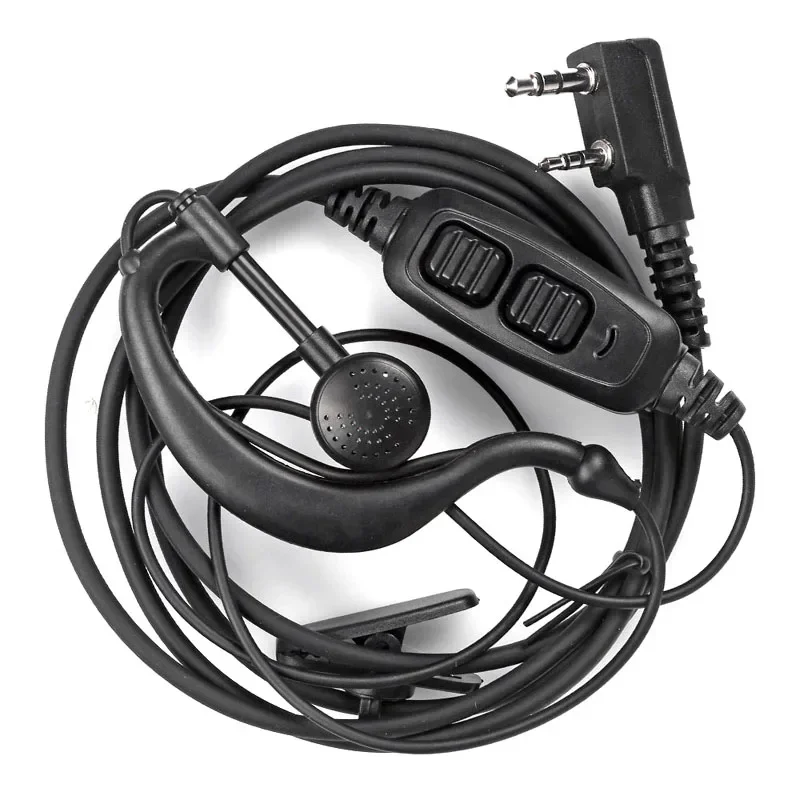 

Original UV-82 Dual PTT Mic Earpiece Eear Hook Headset Microphone For Baofeng UV-8D UV82 UV82L UV-89 Walkie Talkies Accessories