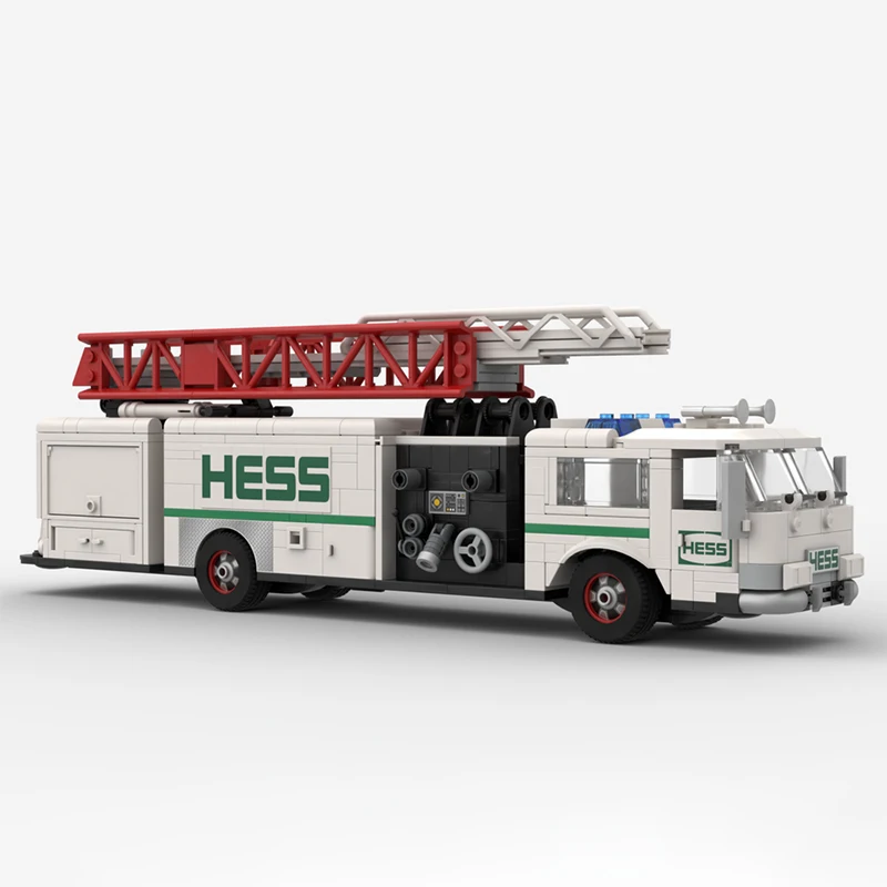 Modello di camion dei pompieri ad alta tecnologia Serie di veicoli di ingegneria urbana classica Building Block Mattoni di piccole particelle Assemblaggio di giocattoli Regalo per bambini