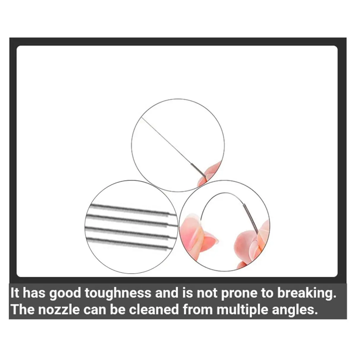 Printer Nozzle Cleaning 50Pcs Stainless Steel Needles for Clog Removal 0.4mm Extruder Nozzles Cleaner