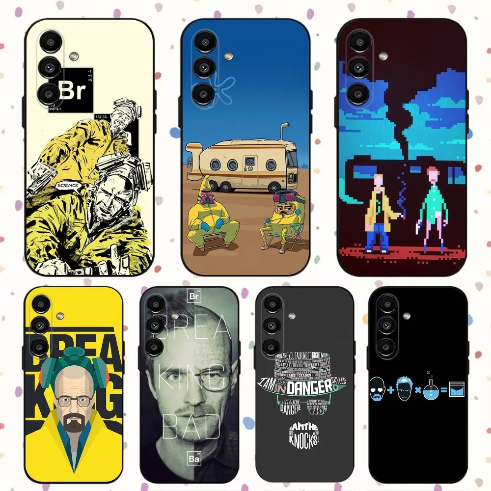 

Cartoon B-Breaking B-Bad Phone Case For Samsung S24,S21,S22,S23,S30,Ultra,S20,Plus,Fe,Lite,Note,10,9,5G Black Soft Cover