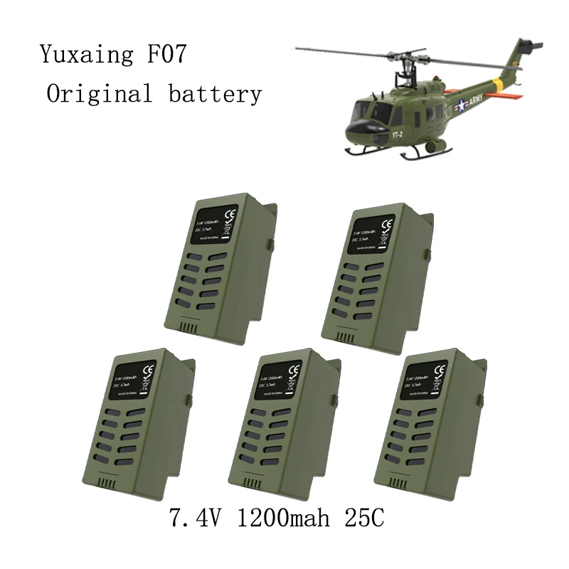 Yuxiang F07 Uh1d Original Battery 7.4v 1200mah 25c High Magnification Battery Accessories Lithium Batteries