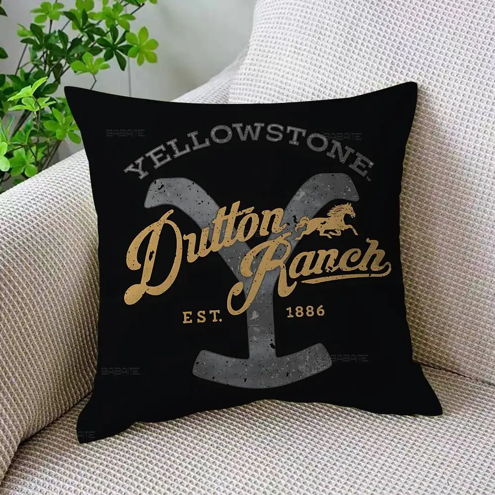 Popular Y-Yellowstone D-Dutton R-Ranch Cushion Cover Polyester Cushions Decorative Throw Pillows Home Decoration Pillowcover