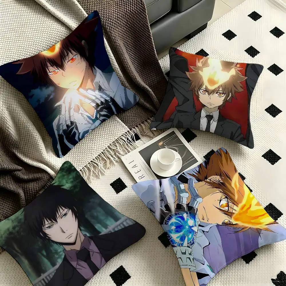 1pc HITMAN REBOR Pillow Case Fashion Square Pillowcase Bedroom Sofa Room Ins Decoration Leisure