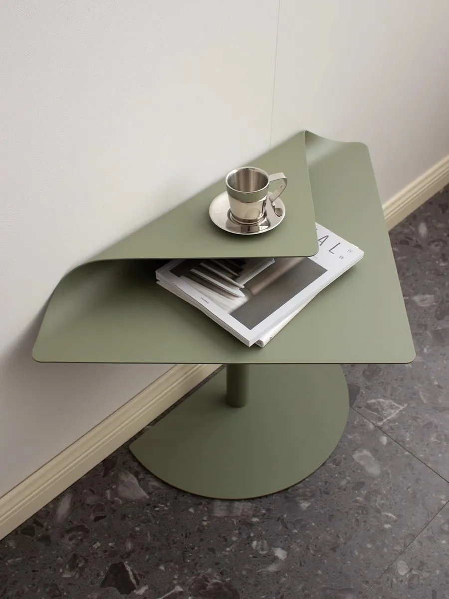 European Style Modern Artistic Creativity Design Unique Triangle Small Side Table Living Room High Appearance level Tea Table