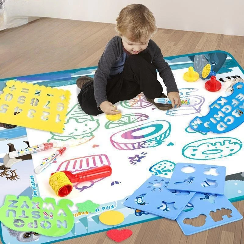 Magic Water Drawing Mat  Magic Doodle Board Reusable Writing Educational Pad for Children Toddler Learning Toys