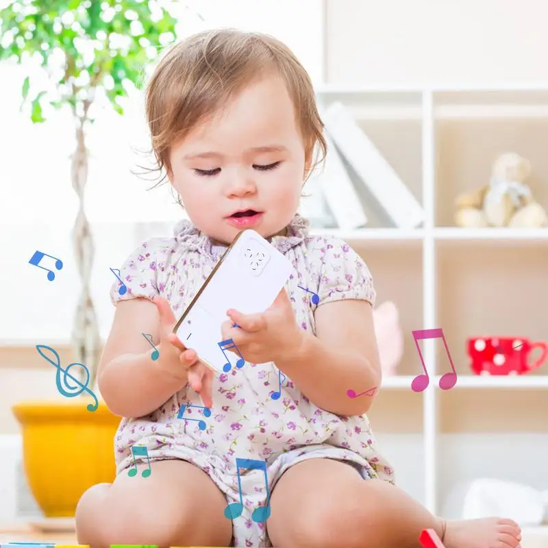 Crianças brinquedo de telefone celular aprendizagem telefone inteligente com luz & música educacional iluminar brinquedos desenvolvimento precoce para crianças e