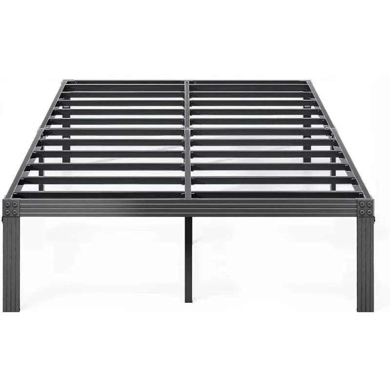 

Queen Bed Frame Heavy Duty,14" High Black Metal Platform Bed Frame,Sturdy Steel Frame,Support up to 3500lbs,No Box Spring Needed