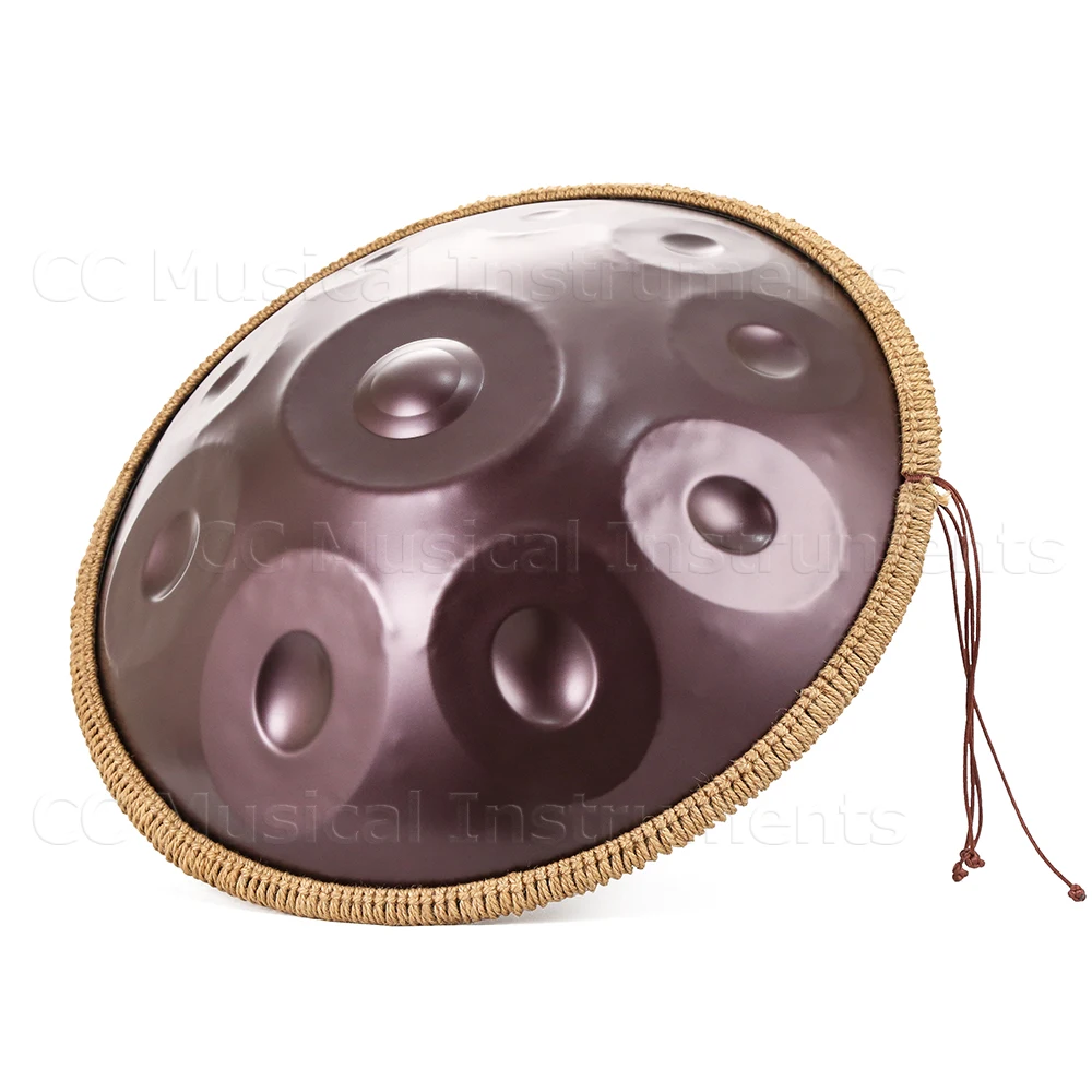 Purple handpan drum 22inch D minor 9/10/12/14 tones tambor yoga meditation music drum instrument beginner steel tongue drum gift