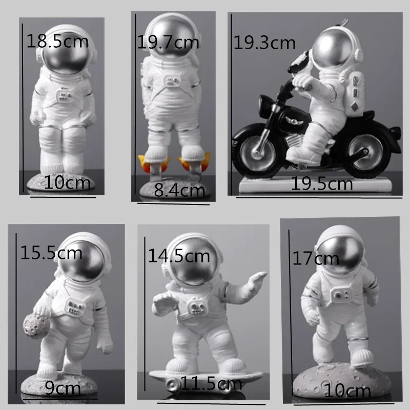 Resin Astronaut Decorative Ornaments StatueCrafts Home Decoration Accessories Phone Holder Sculpture Decor Furnishings Figurines