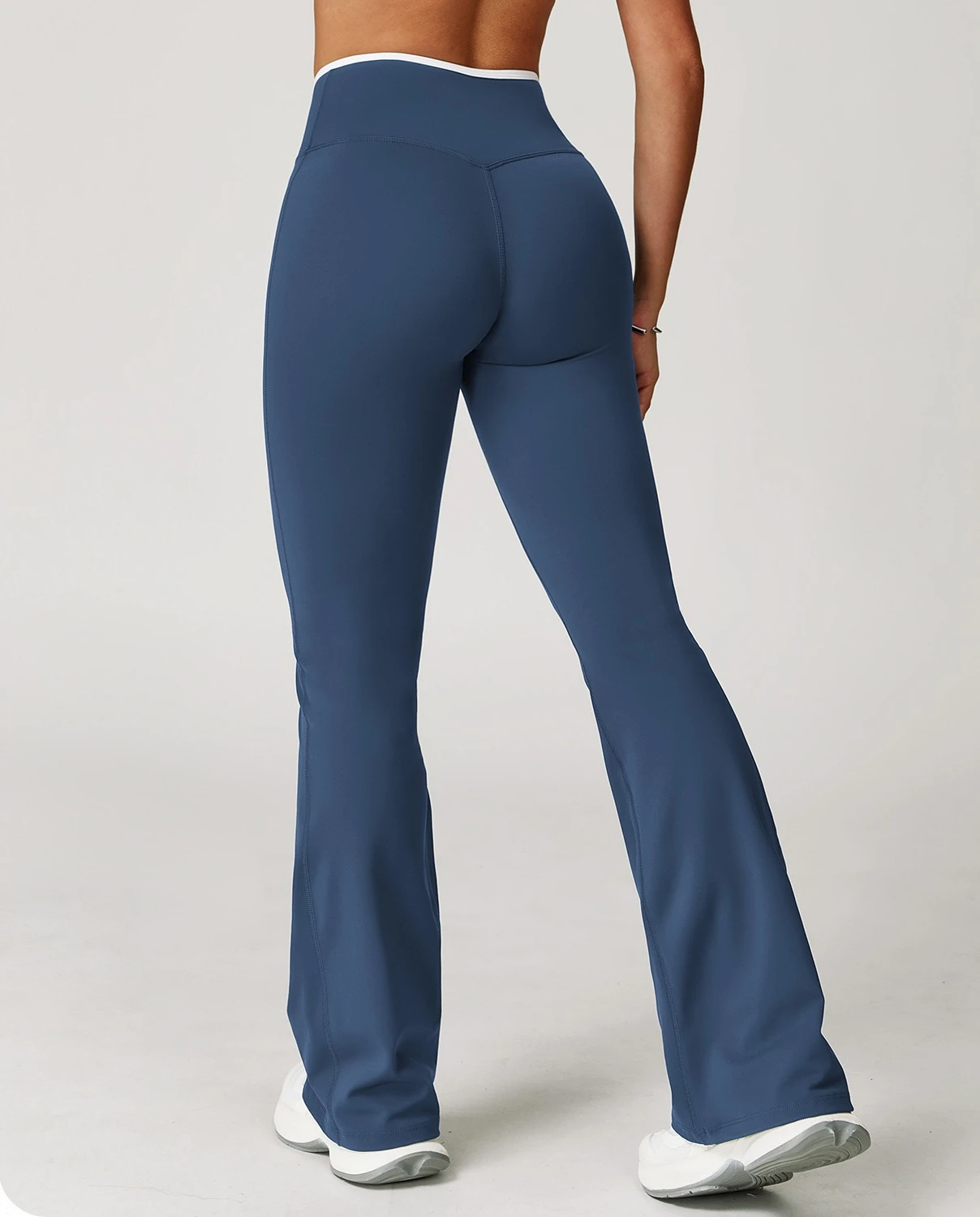 

Широкие расклешенные брюки с высокой талией, женские спортивные узкие брюки для фитнеса, легкий расклешенный крестообразный дизайн для удобной посадки