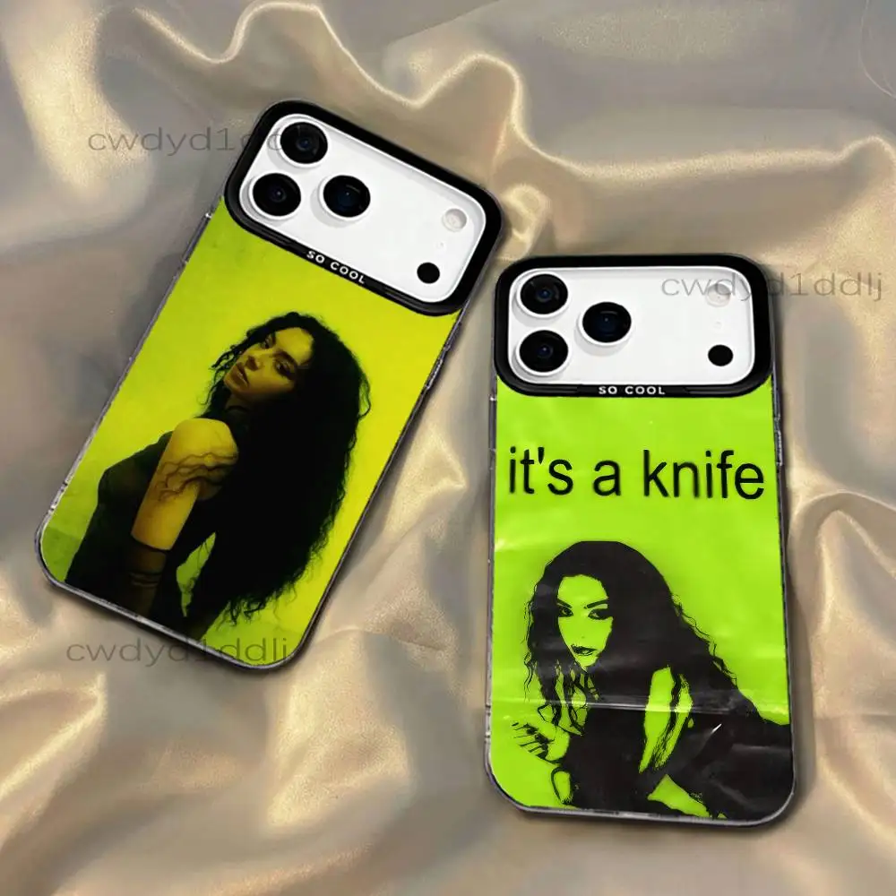 

C-Charlie XCX Brat Phone Case For iPhone 17,16,15,14,13,12,X,8,Pro,Max,Plus,SE4,Air,Mini HD Black IMD Matte