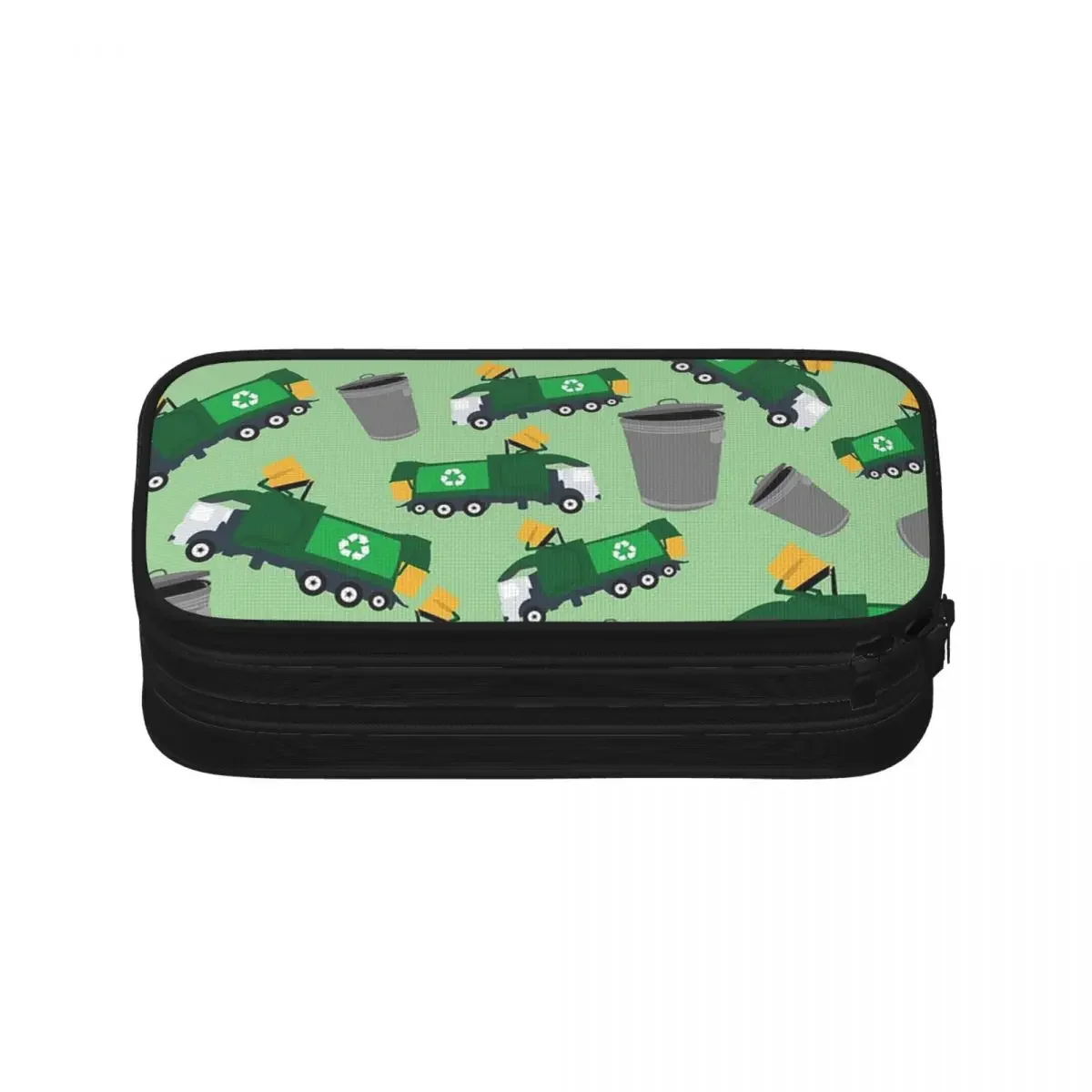 Recycling Garbage Truck Pattern Pencil Cases Large Capacity Pen Bags Pen Box Pencil Pouch For Boys Girls Students Stationery