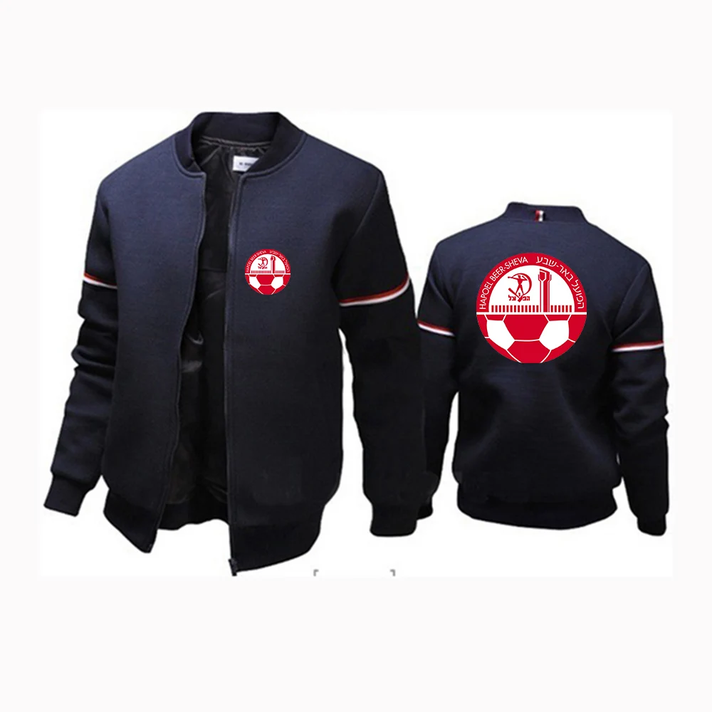 HAPOEL BEER SHEVA Printed Men's New Hooded Long Sleeves Fight Jackets Outdoor High Quality Fashion Zip Hoodies Cardigan Coats