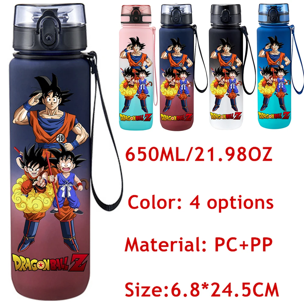 Anime Dragon Ball Son Goku Kakarotto 650ML Fashion Plastic PcLeak Proof Resistant Outdoor Portable Travel Sports Cup Water Cup