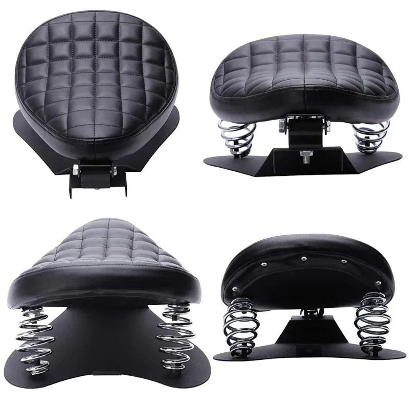 Prince Car Modified Iron Horse 400 Universal Retro Spring Single Seat Bag Plus A Set of Iron Plates