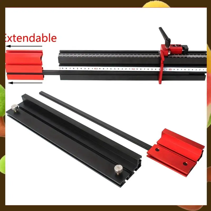 

75 Type Telescoping Aluminum Profile Router Fence T-Track Table Saw Fence Woodworking T-Slot Miter Track Fence Durable B-Retail
