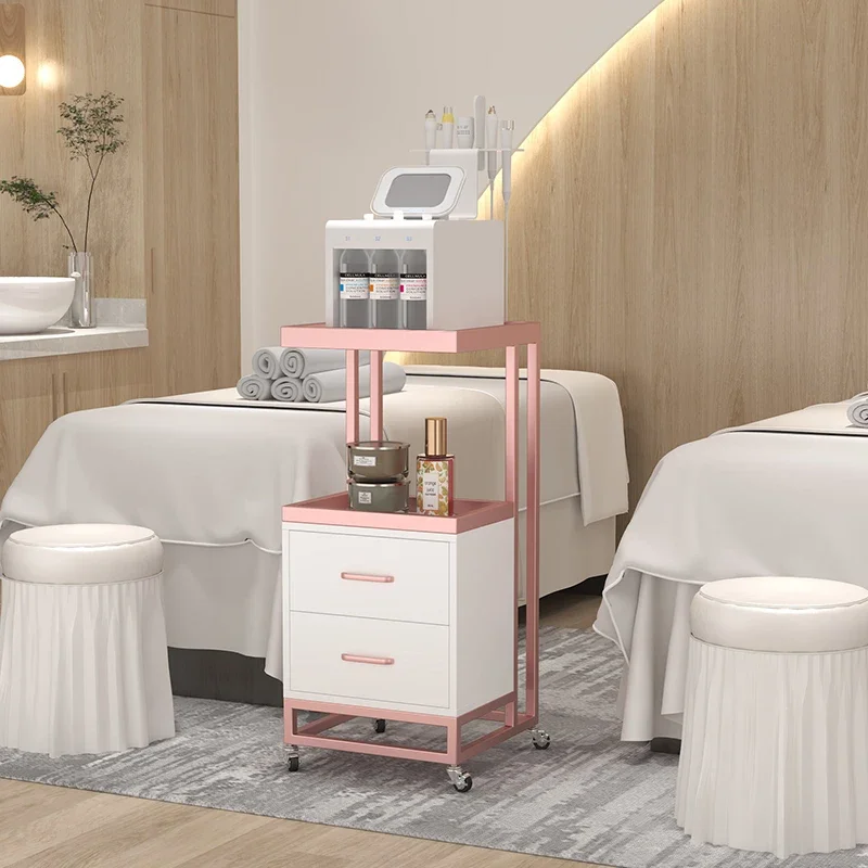 Carrinho de rolamento especial para salão de beleza, designers modernos e luxuosos, carrinho de salão de beleza, gavetas de armazenamento, móveis de salão, carrinho FYST