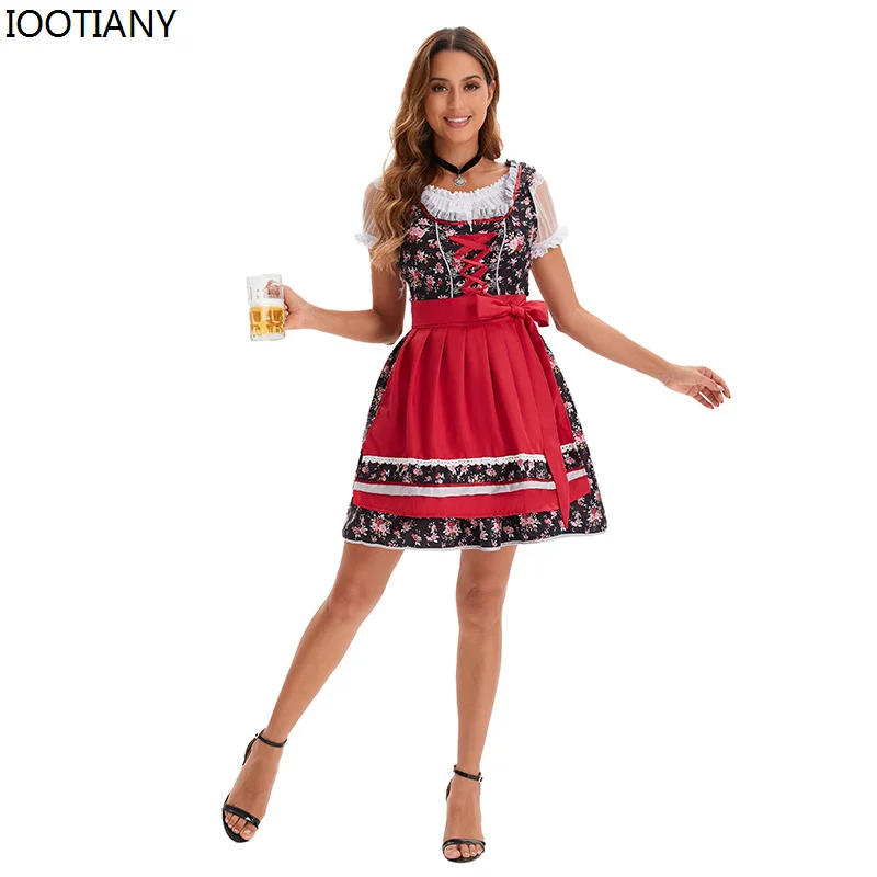 

New Adult German Munich Beer Clothings Traditional Badalia National Stage Performance Dresses Beer Maid Cosplay Costumes