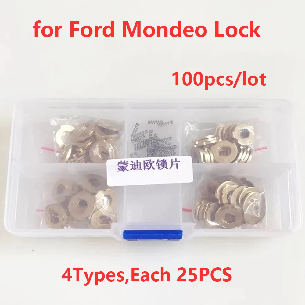 

100pcs/lotFO21For Ford Mondeo Lock Reed Brass Material Lock plate Car Door Lock Repair Kits Repair Accessories + with Few spring