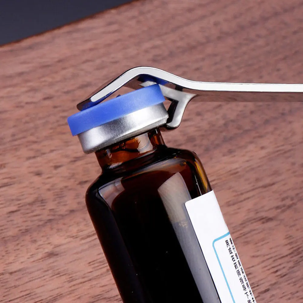 1Pc Stainless Steel Oral Liquid Vial Opener Nurse Doctor Medical Tool Portable Ampule Bottle Opener Can Opener Key Chain view 2