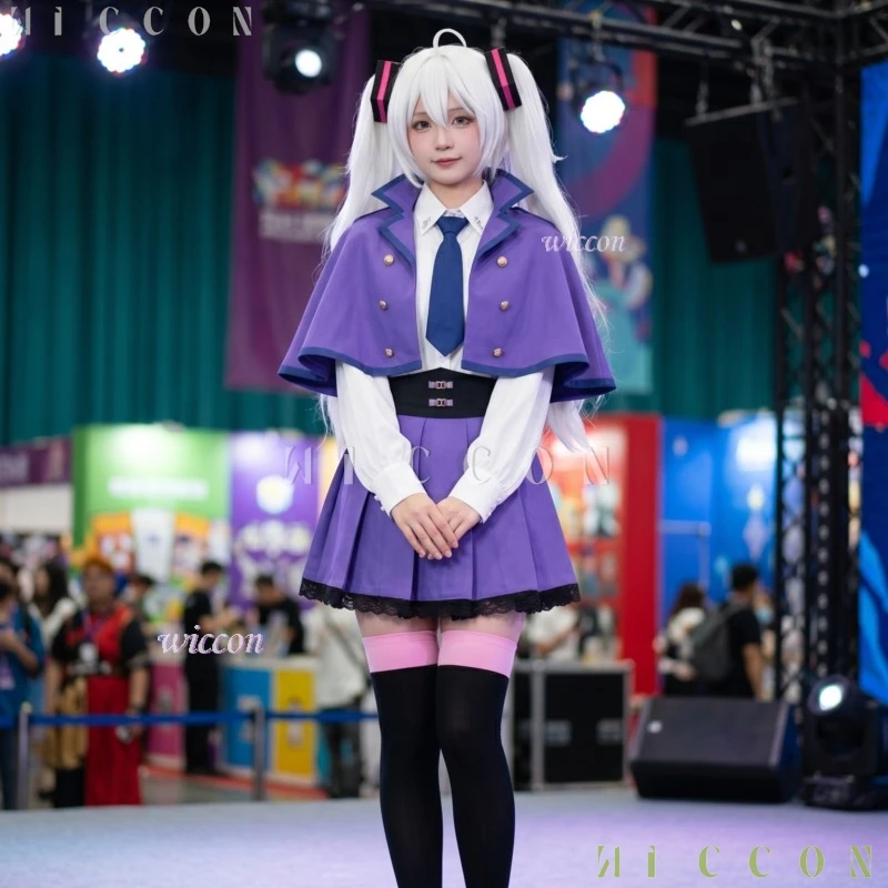 

Mikuuu Idol Stage Uniform - Purple JK Dress + Cape, Goth Lolita, Halloween Cosplay () cosplay full costumes and sets
