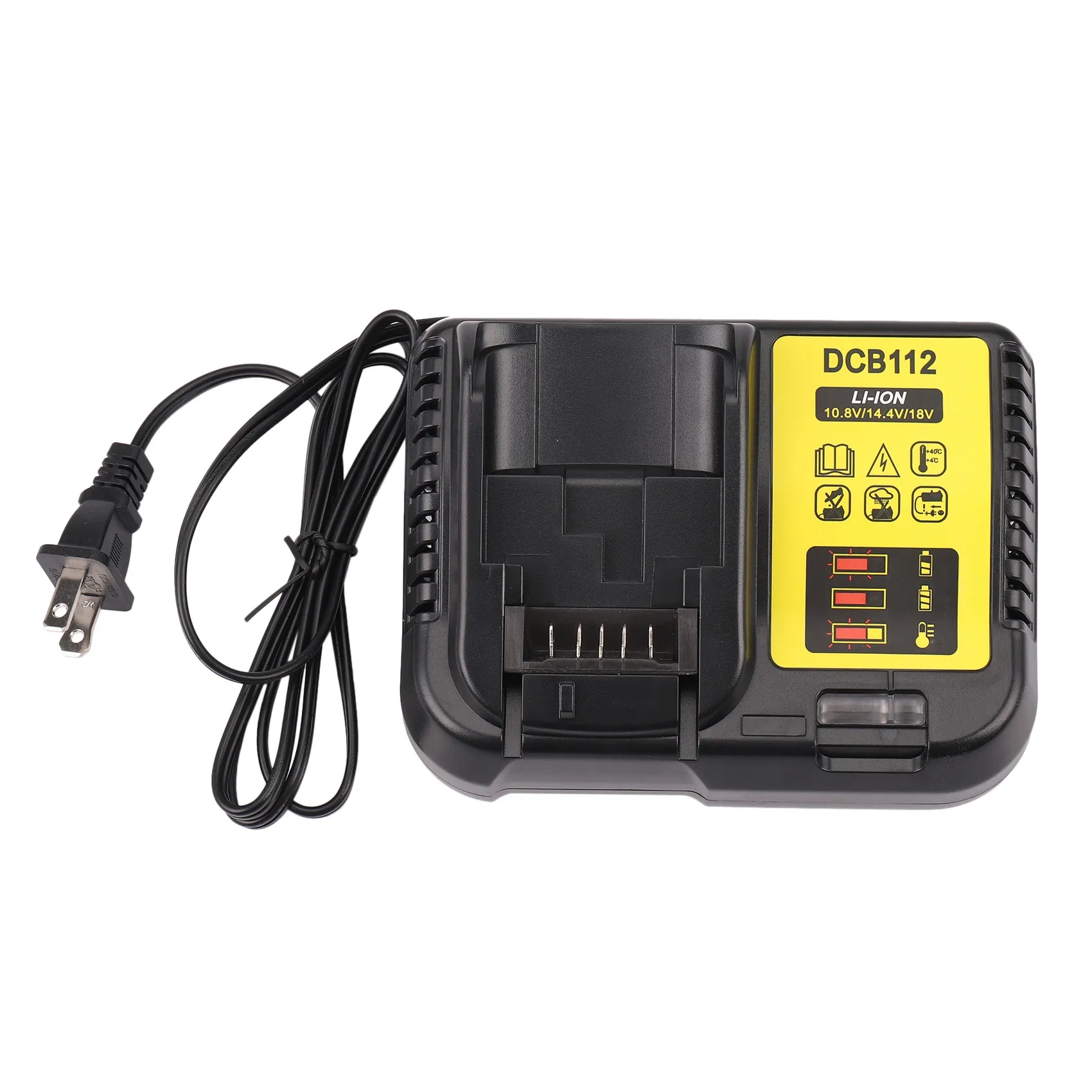 

Dcb112 Li-Ion Battery Charger For Dewalt 10.8V 12V 14.4V 18V Dcb101 Dcb200 Dcb140 Dcb105 Dcb200 Us Plug Black