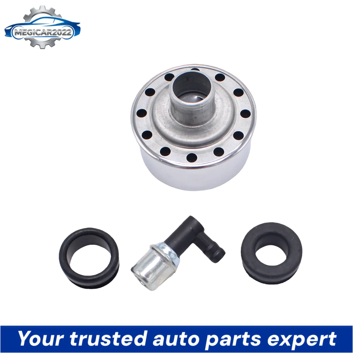Tapa de válvula SI-AT11492, respiradero y válvula PCV de empuje cromado para GM Chevy Pontiac Ford Mopar
