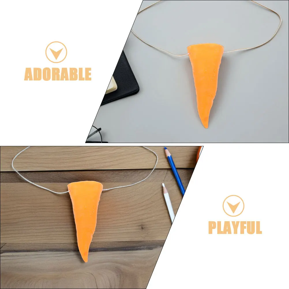 8 Stück Karottenennase Schneemann Kostüm Requisite Vinyl Orange Nase für DIY Winter Weihnachten Halloween Party Dekoration Winterzubehör