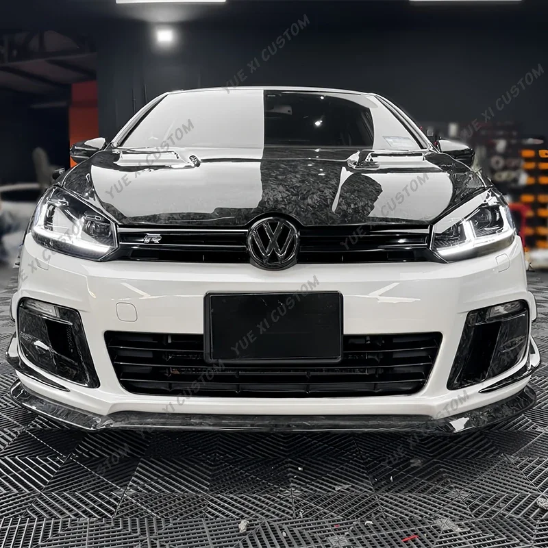 ل VW Golf 6R R20 Golf Mk6 R 2008-2013 الجبهة الضباب مصباح مصبغة الكسوة المفسد سيارة الجبهة الوفير الجانب Canard الفاصل بوديكيت ضبط