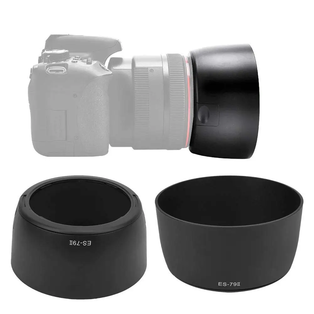 ES-79II Camera Lens Hood ES79II Sun Shade Cover for Canon EF 85mm F/1.2L II USM 72mm Diameter Filter Lens