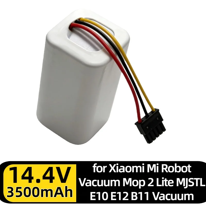 

6800mAh High-Capacity Li-Ion Battery – 14.4V/14.8V Rechargeable N011-4S1P ，for Xiaomi MJSTL E10 E12 B11 Vacuum Mop 2 Lite