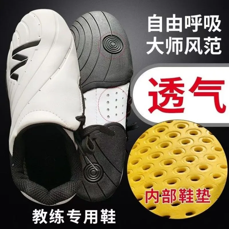 

Классическая брендовая обувь для тхэквондо, мужская и женская спортивная обувь с мягкой подошвой, белая обувь унисекс для тай-чи, дизайнерская спортивная обувь для пар