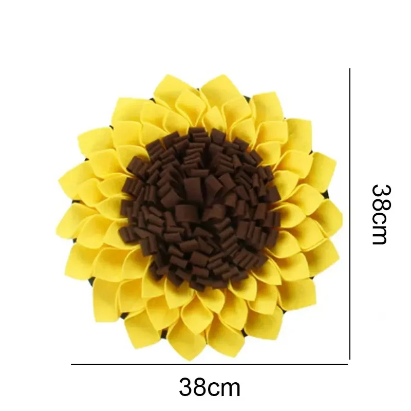 Sonnenblumen-Hundespielzeug Schnüffelmatte Interaktives Futtersuchspielzeug Anti-Verschlucken Slow Feeder Pad für Hunde und Katzen Geruchstraining Haustier-Puzzle-Spielzeug – Detail 1