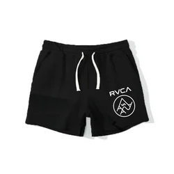 Men's summer rvca beach shorts fitness running trendy print drawstring shaping pants