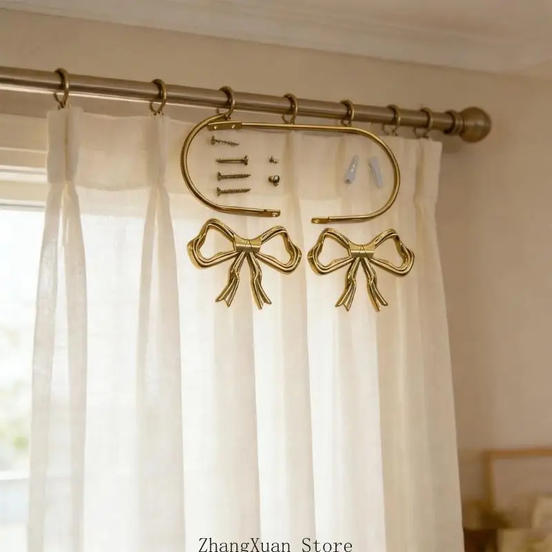 Traditional Yellow Steel bend developed Curtain Holdbacks 2 Count Pack Durable For Extended Usage 3XUF