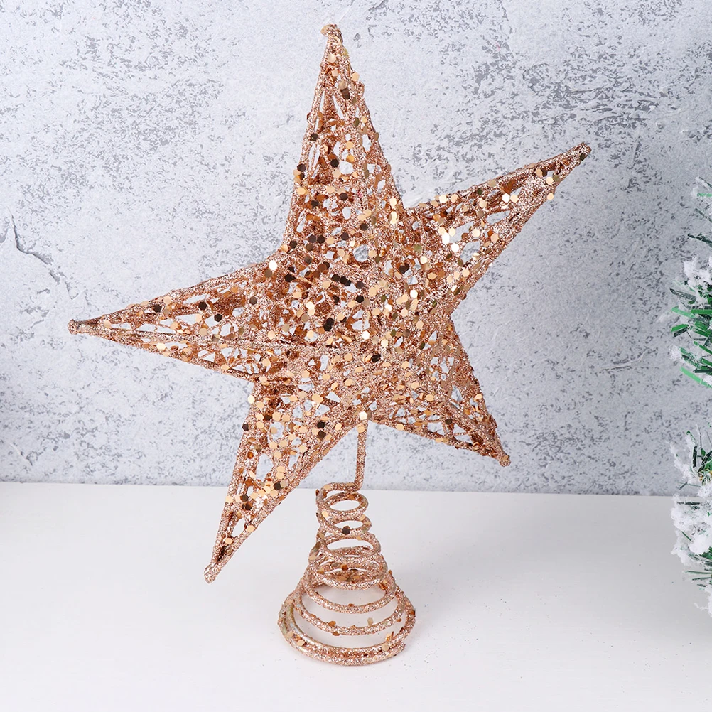 

2Pcs Christmas Tree Topper Star nament Glittering Gold Silver Decorative for Home Office Party Wedding Hotel Bar Christmas